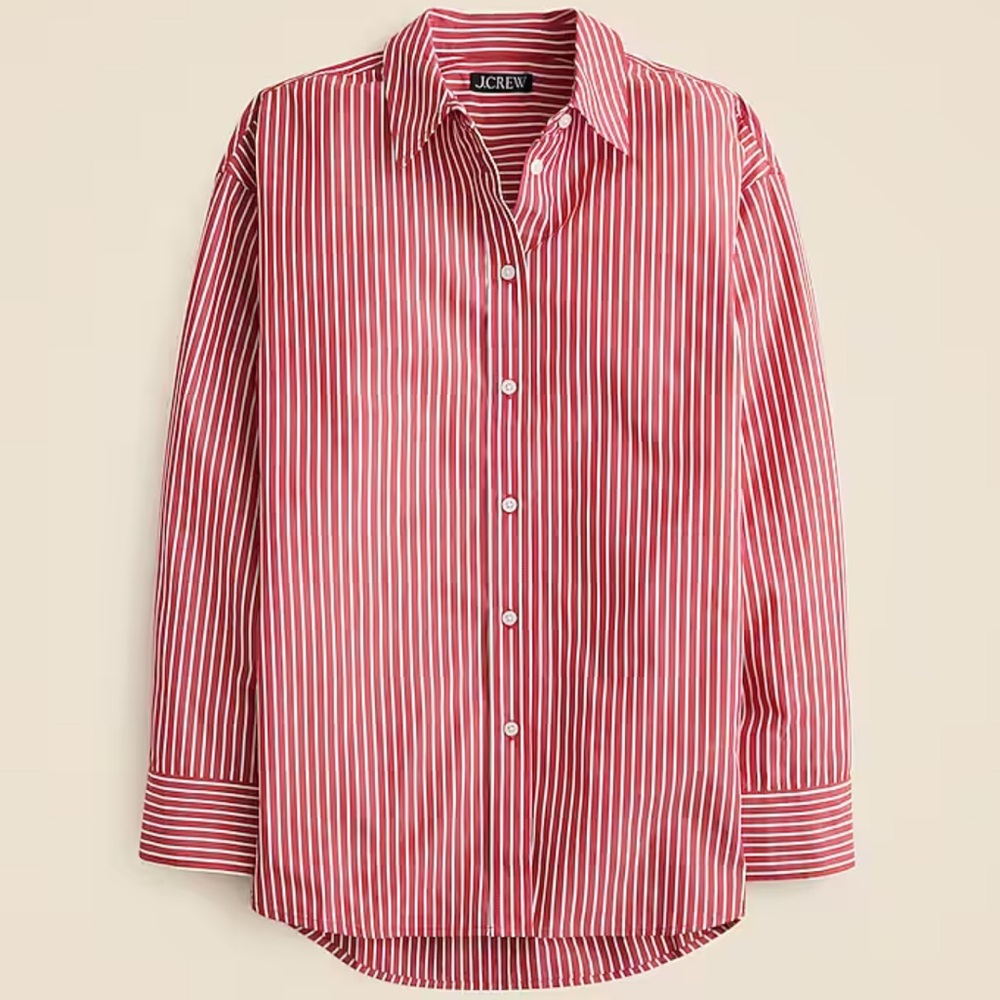 JCrew Étienne oversized shirt in striped cotton poplin